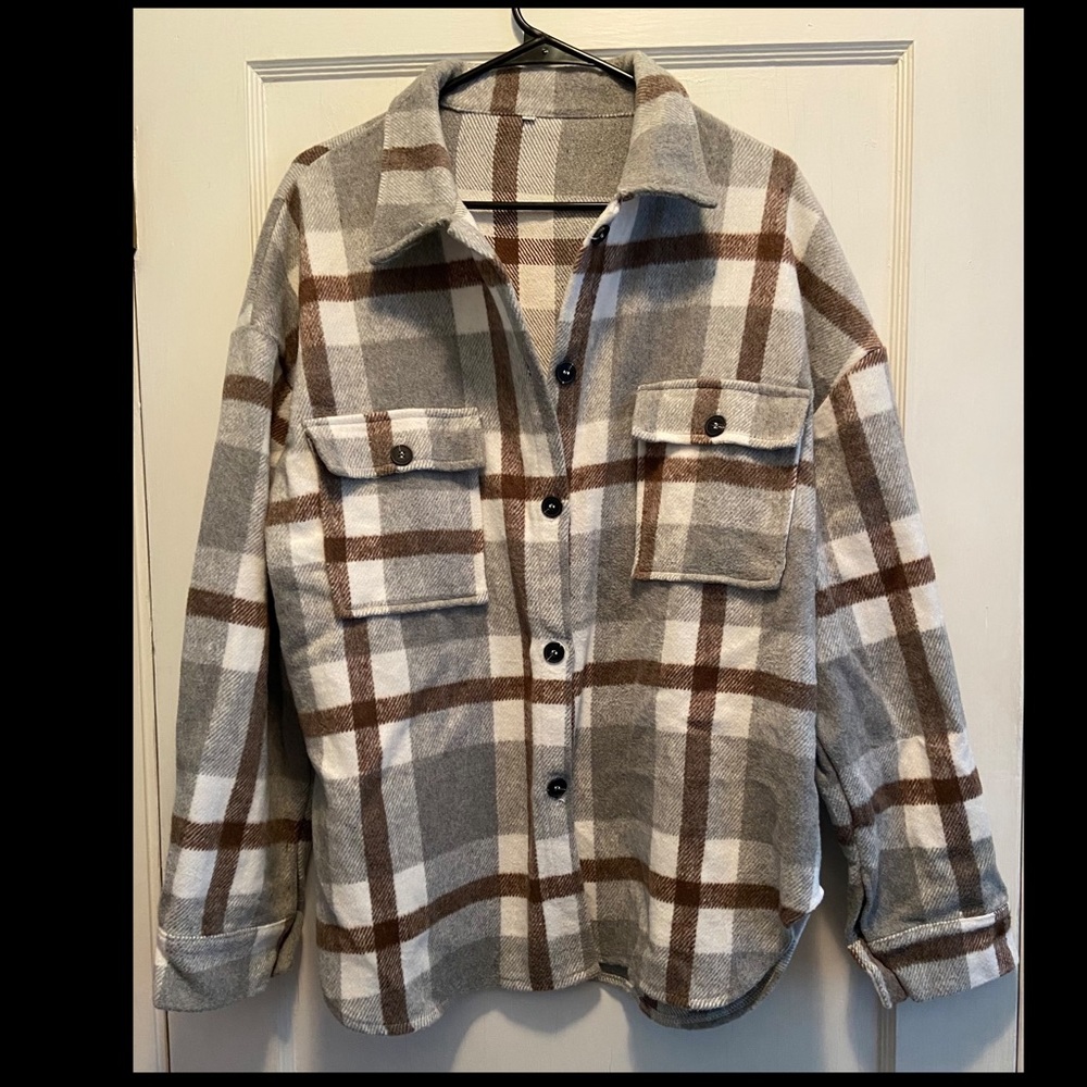 Women/Unisex Plaid Flannel Shacket